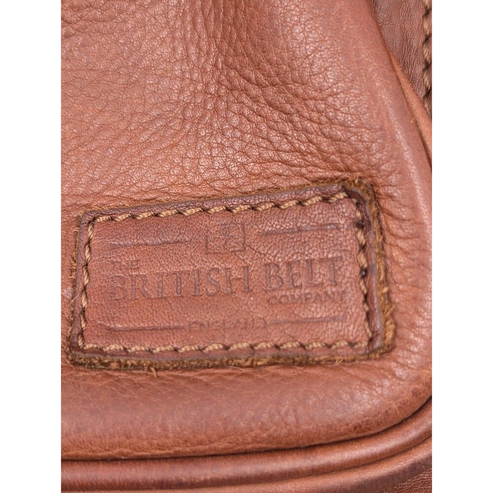 The British Belt Company Genuine Leather Messenger Bag Satchel Briefcase Brown - Picture 3 of 16